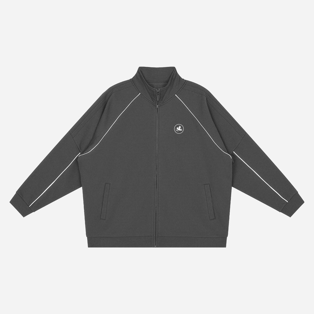 Dark gray jacket with white accents on a light gray background OPERA REFLECTION JACKET ODMPOD product_type ventdhiverlimited.myshopify.com opera-reflection-jacket-1