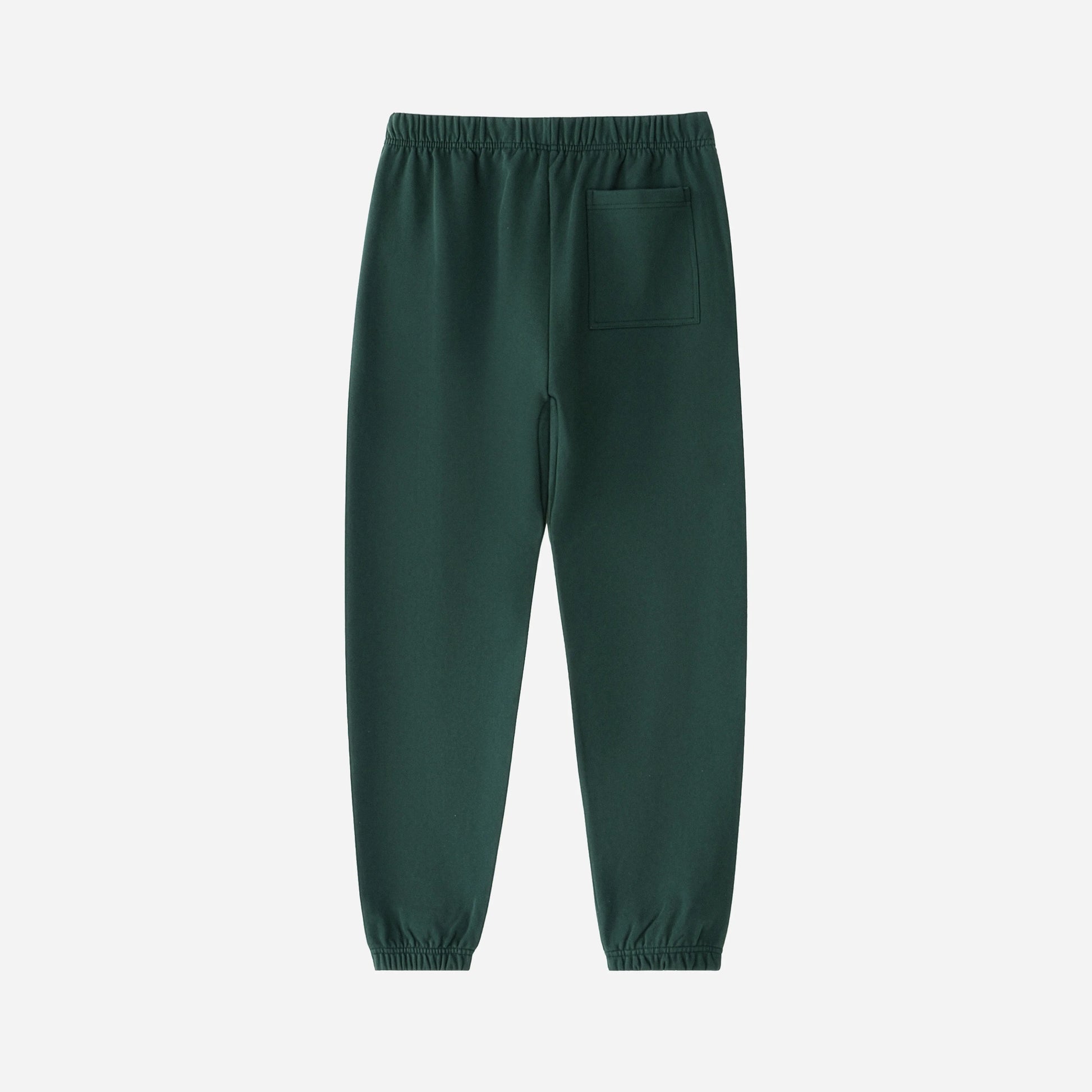 Green pants on a light gray background