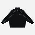Black jacket by VENT D'HIVER with a logo on a white background