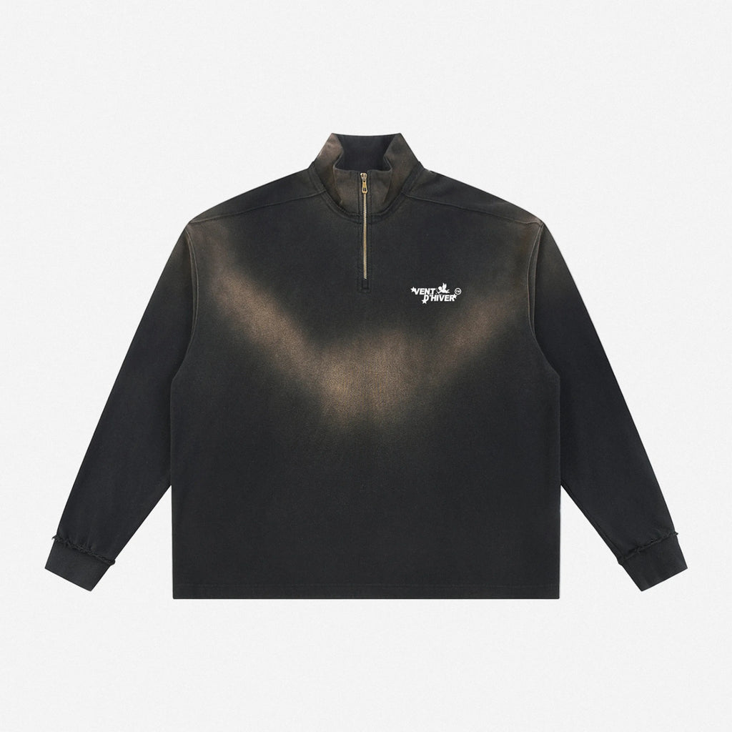 Quarter Zip by VENT D'HIVER with OG logo on a white background
