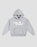VENT D'HIVER™ Angel Logo Hoodie featuring a heather grey colorway, oversized fit, kangaroo pocket, and signature Angel Logo graphic printed on the front.