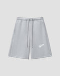 VENT D'HIVER™ Heather Grey Shorts featuring a relaxed fit, heavyweight cotton construction, adjustable drawstring waistband, and signature script logo print.